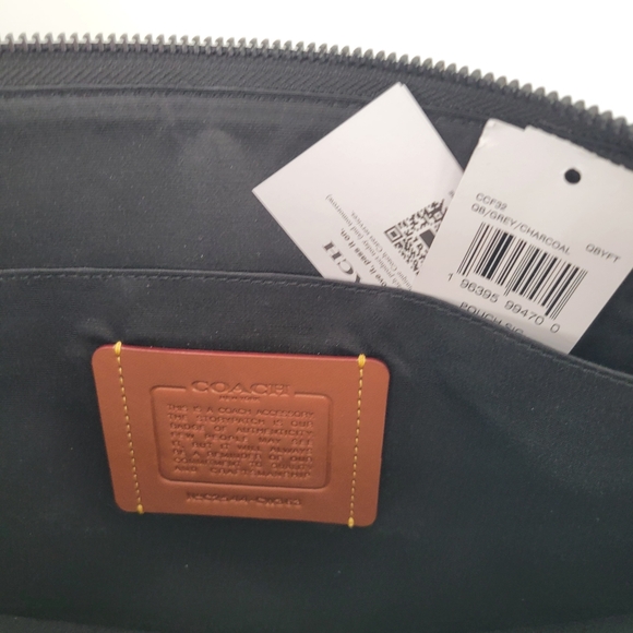 Coach Ethan Portfolio in Signature Canvas, Charcoal Black Style No. CW363, NWT - Picture 4 of 6